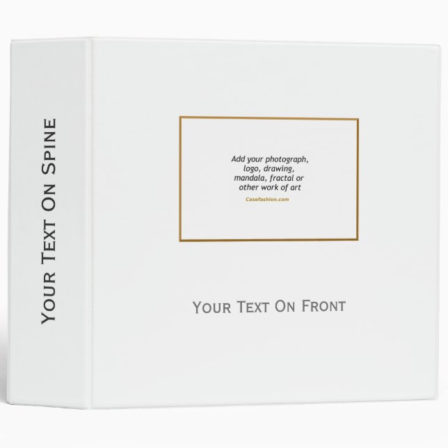 Classeur d'Avery 2 pouces avec votre art sur (Devant/Côté)