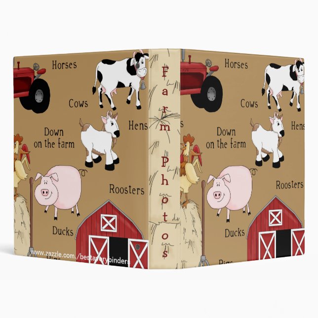 Classeur d'Avery d'animaux de ferme d'amusement de (Arrière-plan)