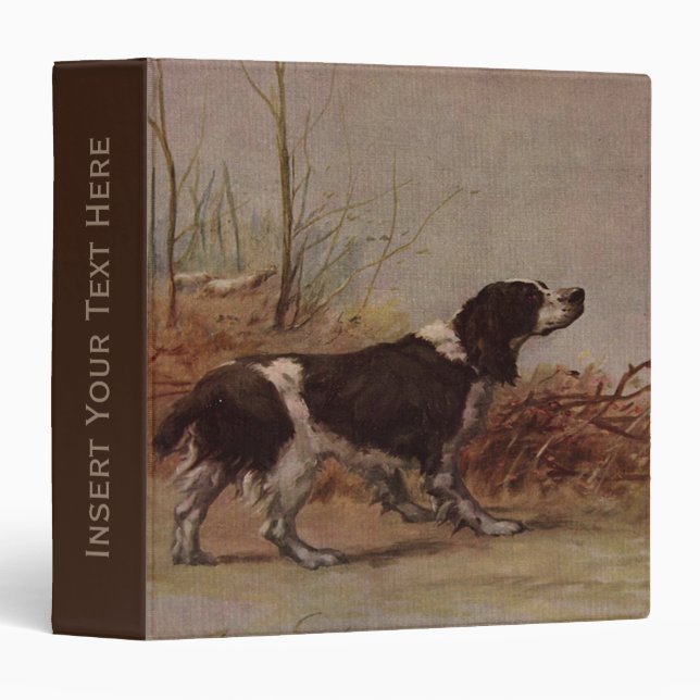 Classeur d'Avery d'art de chien (Devant/Côté)