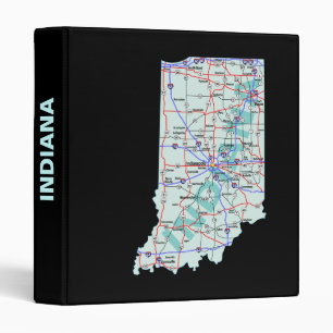 Classeur d'Avery de carte de route de l'Indiana