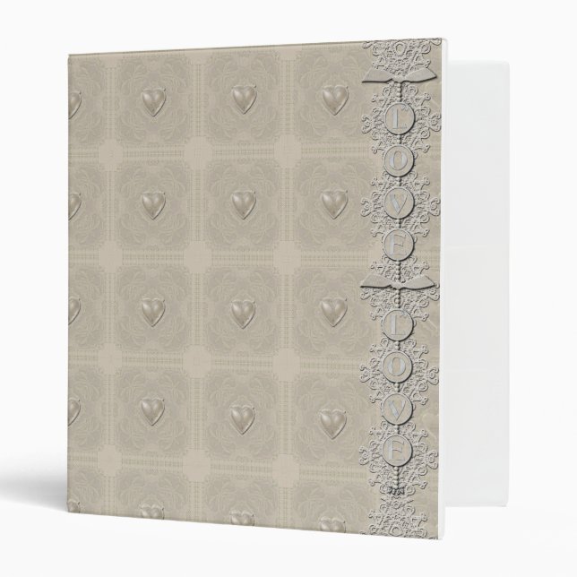 Classeur d'Avery de coeur d'amour (Devant/intérieur)