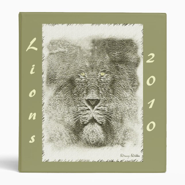 Classeur d'Avery de mascotte de lion (Devant)