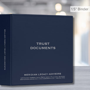 Classeur de 3,8 cm de documents de confiance bleu 