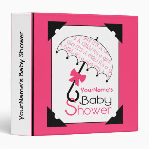 Classeur de baby shower - rose indien c'est un
