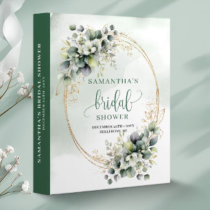 Classeur de Baby Shower Rustique Bohème Eucalyptus