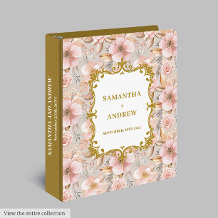 Classeur de bague Mariage Blush Gold élégant