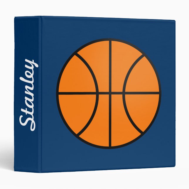 Classeur de basket-ball personnalisé (Devant/Côté)