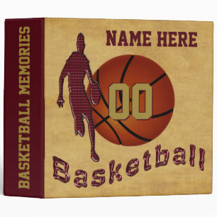 Classeur de basket-ball personnalisé Maroon et Go