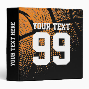 Classeur de basket sur mesure avec numéro de maill