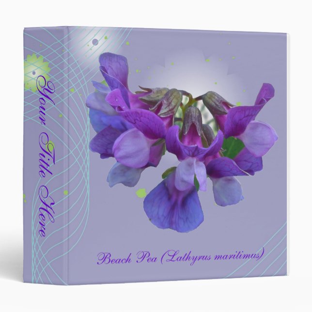 Classeur de Beach Pea (Lathyrus maritimus) (Devant/Côté)