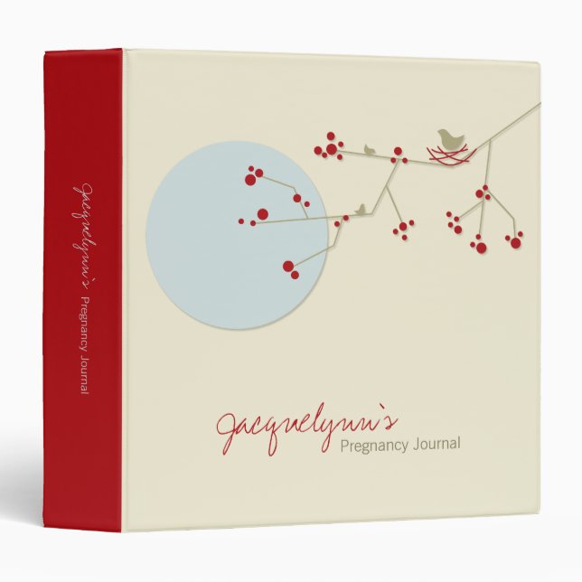 Classeur de bébé de journal de grossesse de (Devant/Côté)