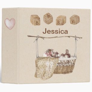 Classeur de bébé personnalisé vintage