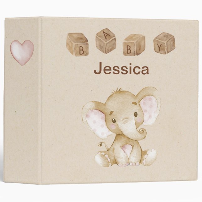 Classeur de bébé personnalisé vintage (Devant/Côté)
