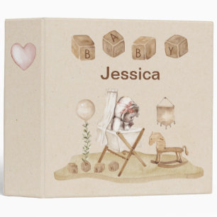 Classeur de bébé personnalisé Vintage