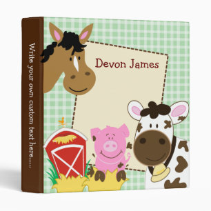 Classeur de bébés cheval, de porc et de vache de