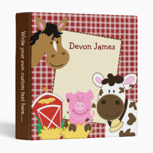 Classeur de bébés cheval, de porc et de vache de