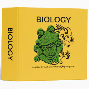 Classeur de biologie des tourtes de grenouilles