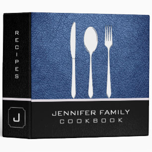 Classeur De bleu cuisine en cuir de famille là-bas