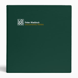 Classeur de Bureau Vert avec Logo d'Entreprise