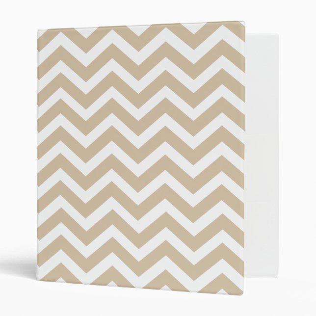 Classeur de carnet de Chevron de sable (Devant/intérieur)