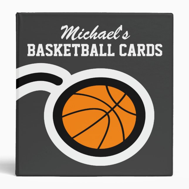 Classeur de carte de basket personnalisé pour coll (Devant)