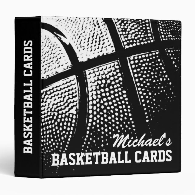 Classeur de carte de basket personnalisé pour coll (Devant/Côté)