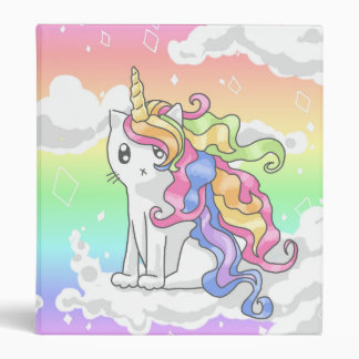 Classeur de Caticorn d'arc-en-ciel