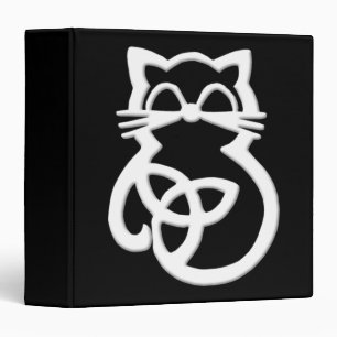 Classeur de chat celtique de noeud de trinité blan