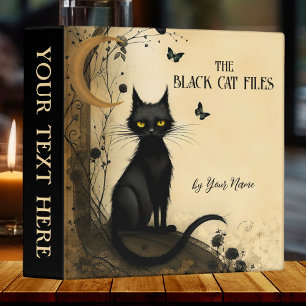 Classeur de chat noir gris foncé
