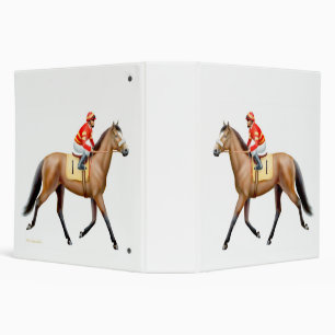 Classeur de cheval de course de pur sang de baie