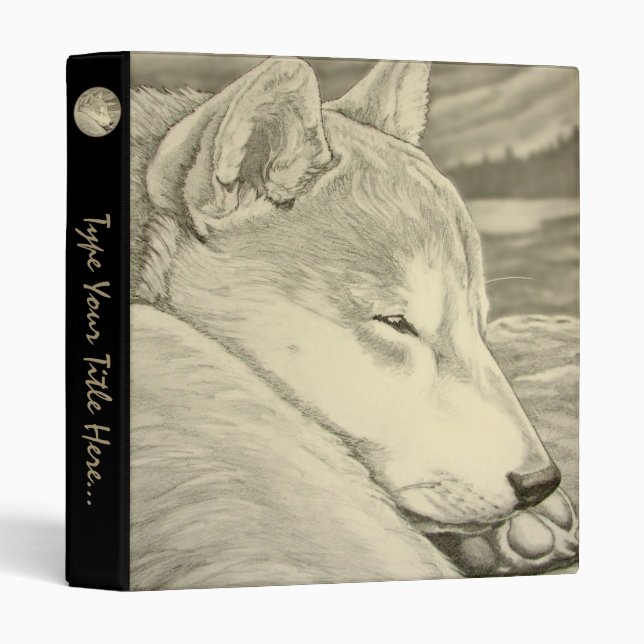 Classeur de chien Custom Shiba Inu Classeur d'albu (Devant/Côté)