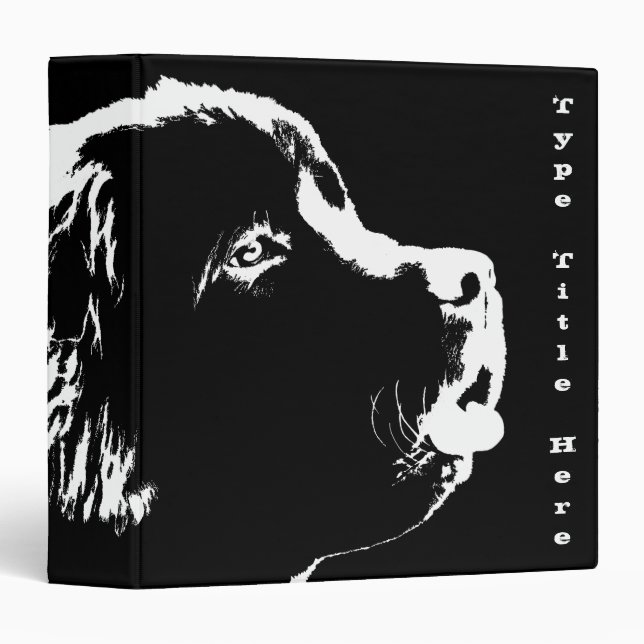 Classeur de chien Terre-Neuve Albums photos de chi (Devant/Côté)
