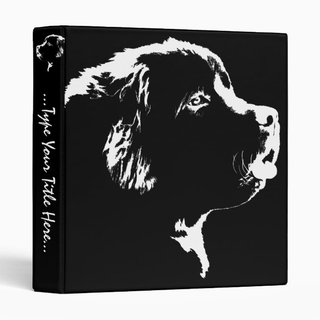 Classeur de chien Terre-Neuve Albums photos de chi (Devant/Côté)