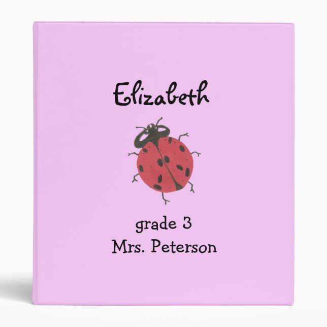 Classeur de coccinelle pour l'école (Devant)