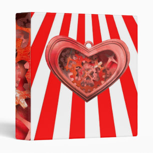 classeur de coeur de caillebotis rouge
