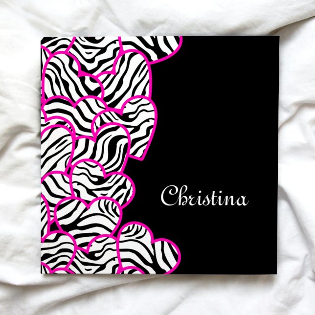 Classeur de coeurs Zebra (Créateur téléchargé)