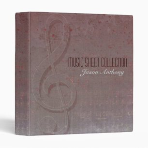 Classeur de collection de feuilles de musique Clef