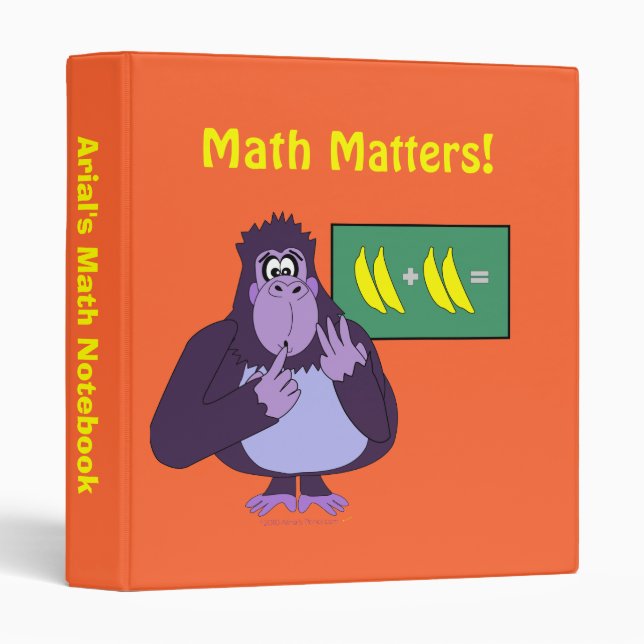 Classeur de compte pourpre drôle de maths de bande (Devant/Côté)