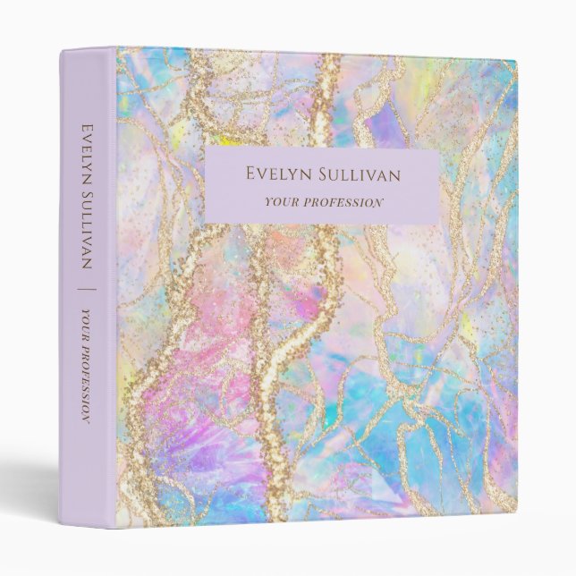 Classeur de conception optique bleue (Devant/Côté)