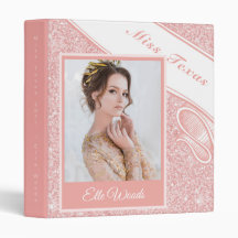 Classeur de concours personnalisé - Rose Gold Glit