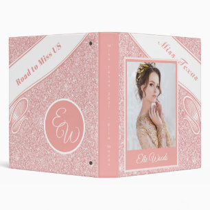Classeur de concours personnalisé - Rose Gold Glit