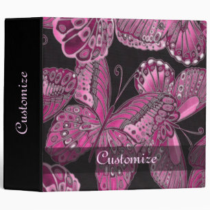 Classeur de conservation de papillon rose personna