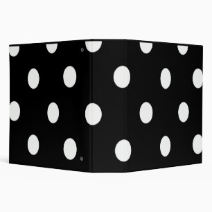 Classeur de conservation des points Polka noirs et