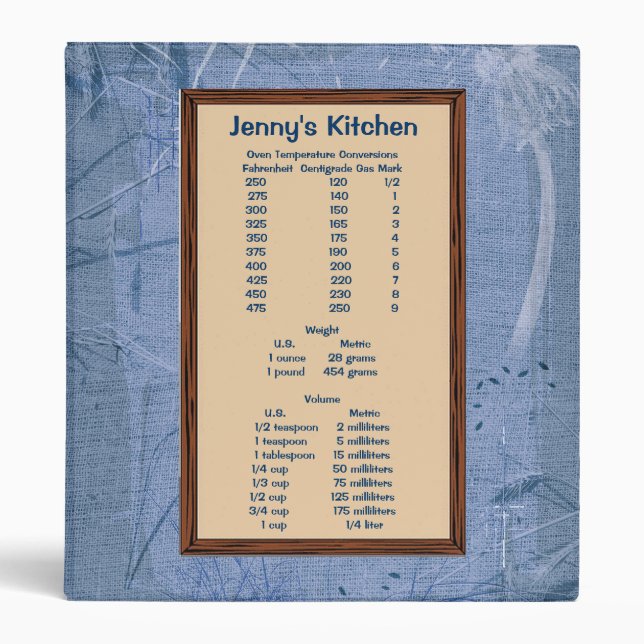 Classeur de conversion de cuisson (Devant)