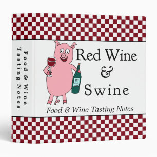 Classeur de coutume de vin rouge et de porcs