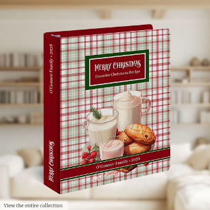 Classeur de cuisine de Noël vert rouge joyeux