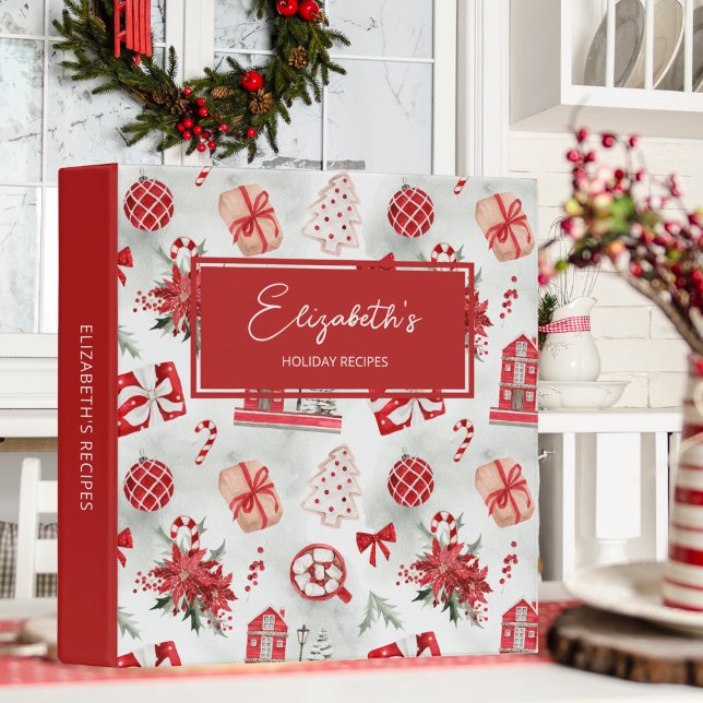 Classeur de cuisson de recettes de Noël personnali (Créateur téléchargé)