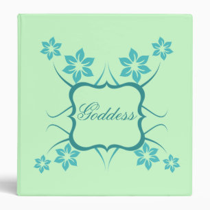 Classeur de déesse florale, Turquoise