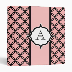 Classeur de dentelle rose monogramme