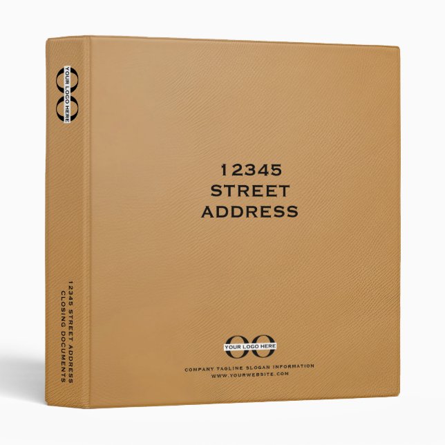 Classeur de documents de clôture de marque profess (Devant/Côté)